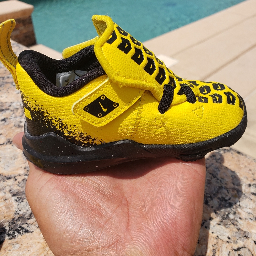 Nike Lebron Xvii Auto (td) 'black/yellow' Toddler